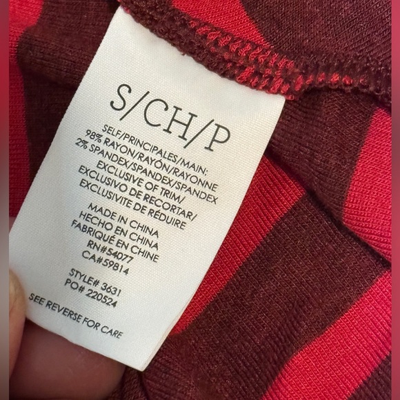 CAbi Burgundy and Red Striped Shirt - Picture 4 of 5